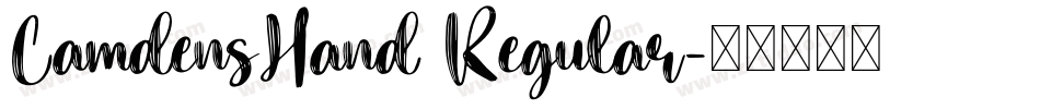 CamdensHand Regular字体转换